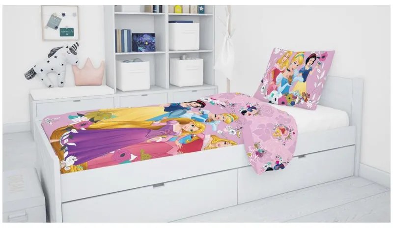 Prințesele Disney Royal set de lenjerie de pat 140×200cm, 70×90 cm