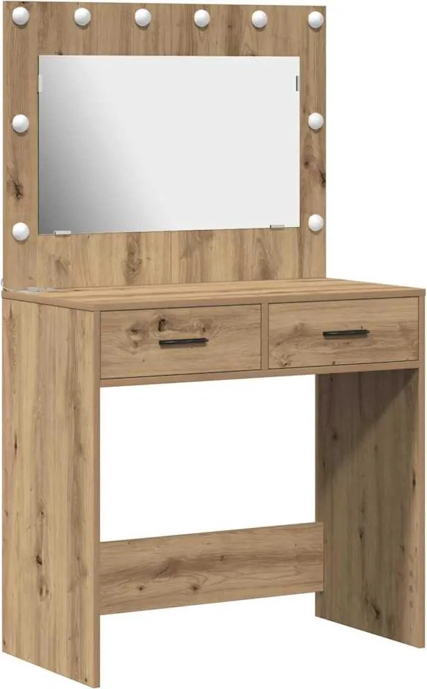 vidaXL Masă de Machiaj cu sertar Stejar Artizanal 78,5 x 41 x 135 cm