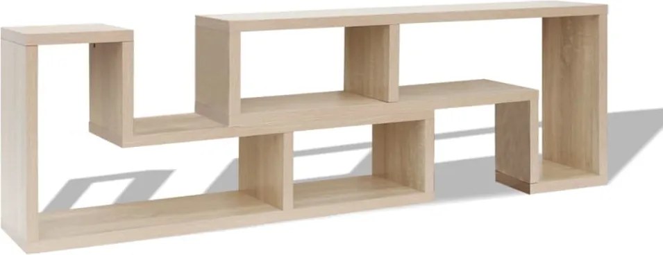 vidaXL Comodă TV în formă de L dublu, culoare stejar