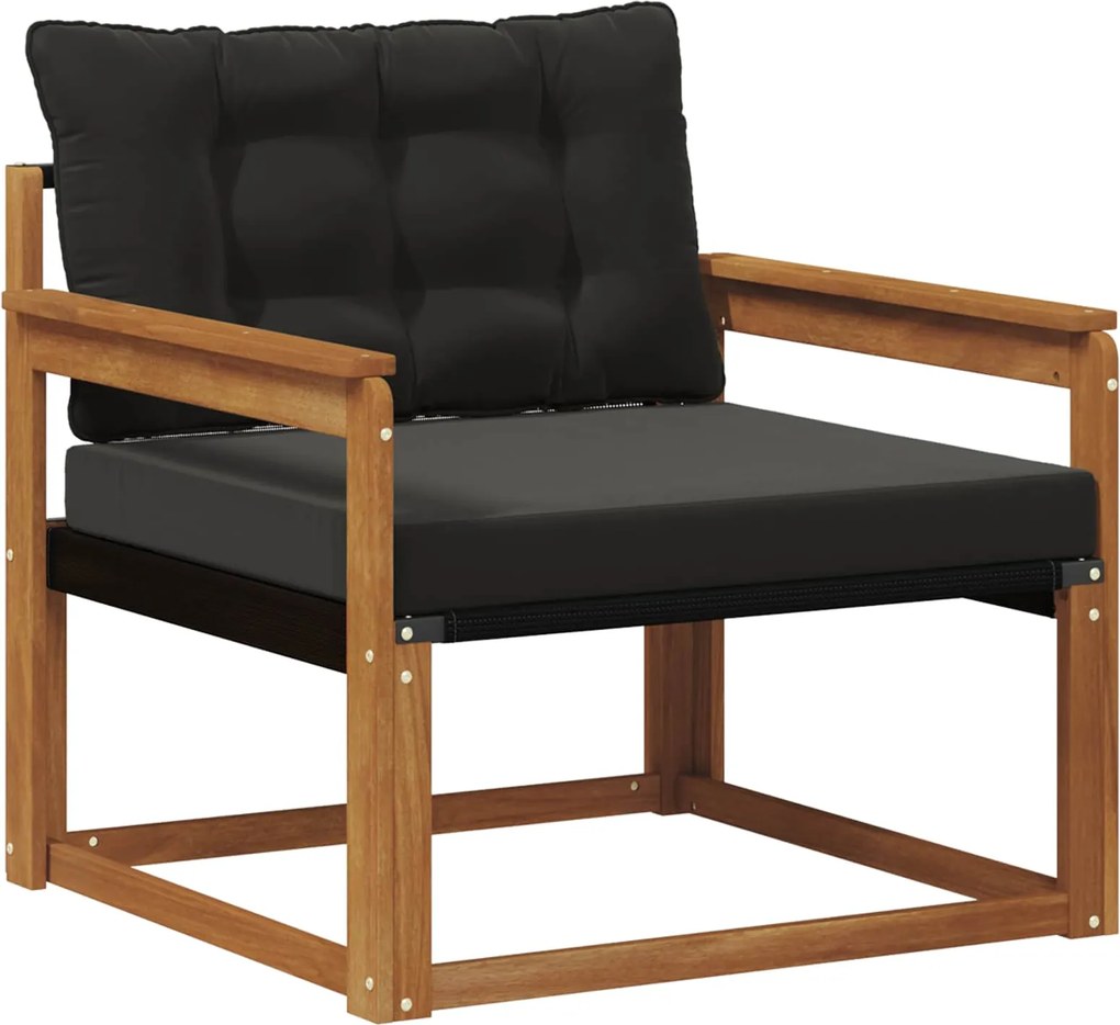 vidaXL Set de canapele de exterior Lemn solid de Acacia și Textilene