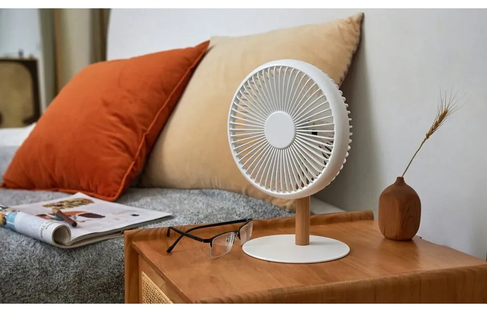 Veioză crem cu ventilator cu telecomandă (înălțime 26 cm) Beyond – Gingko