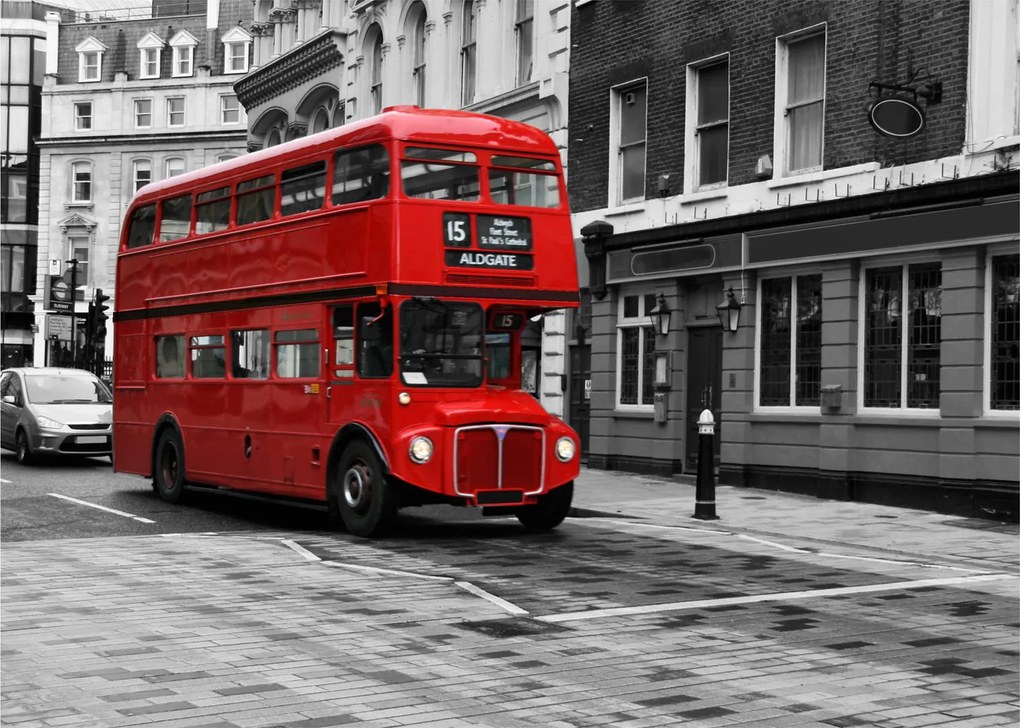 Tablou - Londra cu autobuz (70x50 cm)