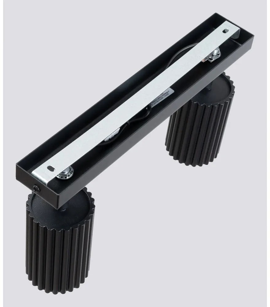 Spot negru 6,5x30 cm Gleam – Sollux