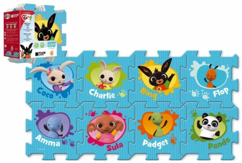Foam puzzle Bing Bunny 32x32x1,5cm 8ks și folie