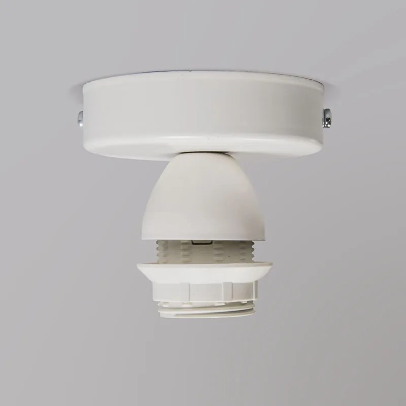Plafoniera moderna alba cu abajur negru 45 cm - Combi