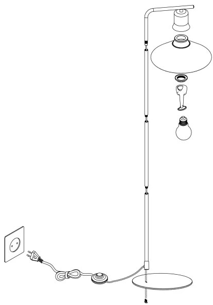 Lampadar ABREOSA 1xE27/28W/230V Eglo 99513