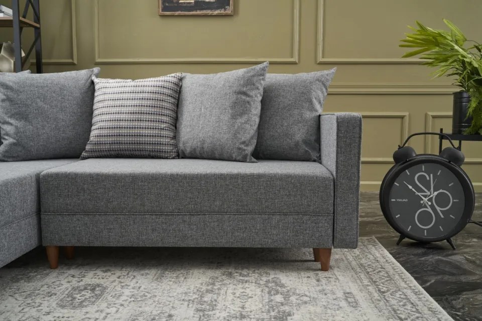 Coltar Extensibil Aydam Left, Poliester, Gri