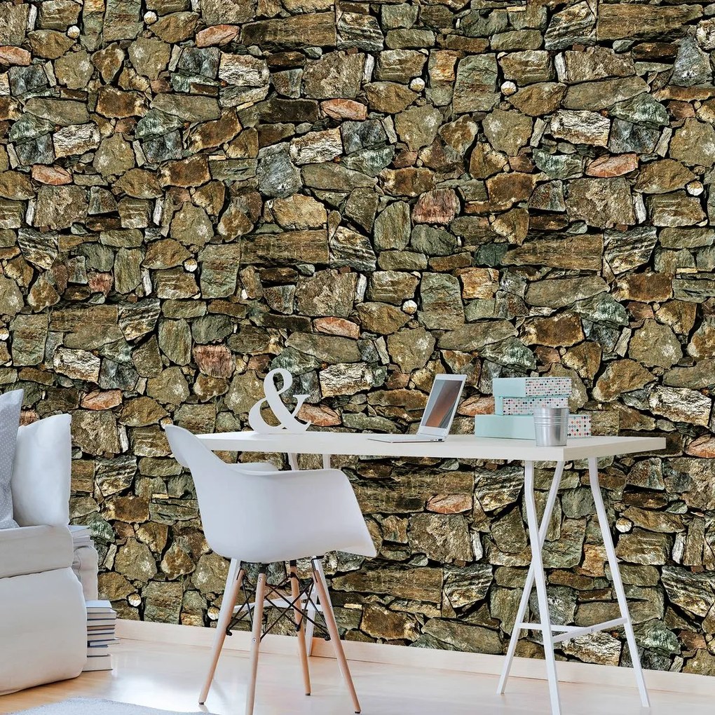 Fototapet - Stone Wall Rock (254x184 cm)