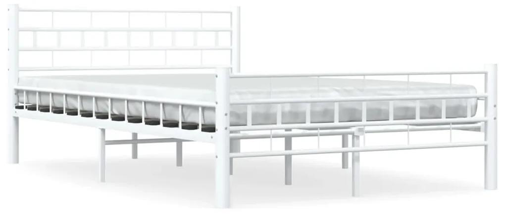 285297 vidaXL Cadru de pat, alb, 120 x 200 cm, metal