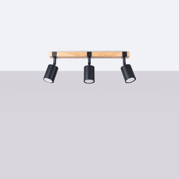 Spot Sollux SL.1345 FAGER 3xGU10/10W/230V negru