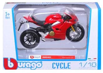 Macheta Motocicleta Bburago 1:18 Ducati Panigale V4 Rosu, BB51030-51080