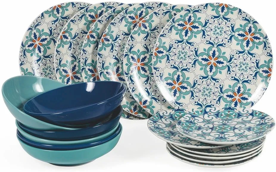 Set veselă din porțelan Villa d'Este Porto, 18 piese