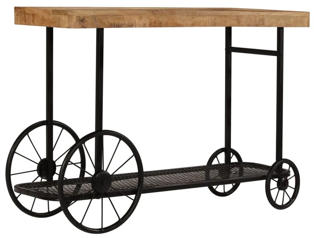 245260 vidaXL Masă consolă, lemn masiv de mango, 115 x 36 x 76 cm
