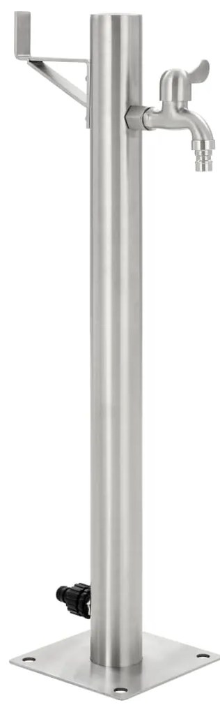 vidaXL Coloană de apă de grădină, 65 cm, oțel inoxidabil, rotund