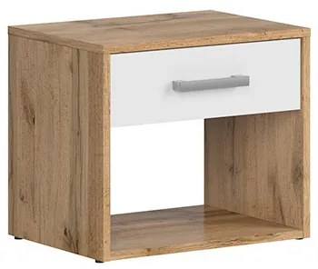 Noptieră Matos KOM1S (Stejar wotan + Alb). Promo -18%. 1025978