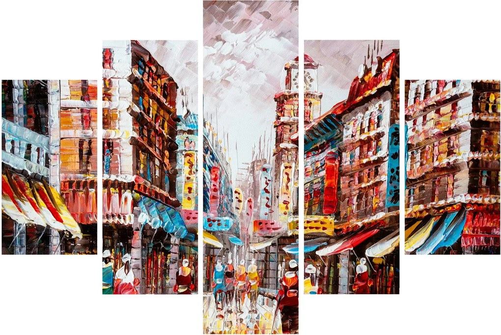 Tablou - Hong Kong, pictură în ulei (150x105 cm)