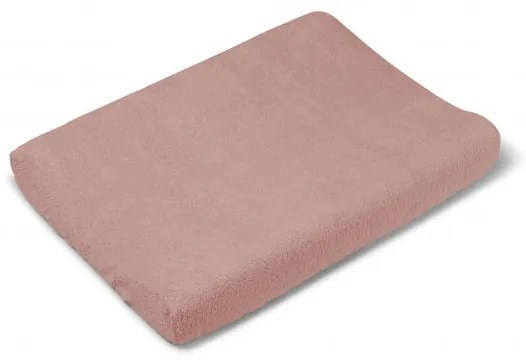 Husa de protectie Rosa pentru salteaua de infasat ,   bumbac buclat, elastic pe contur, 80x50 cm, Bonjourbebe