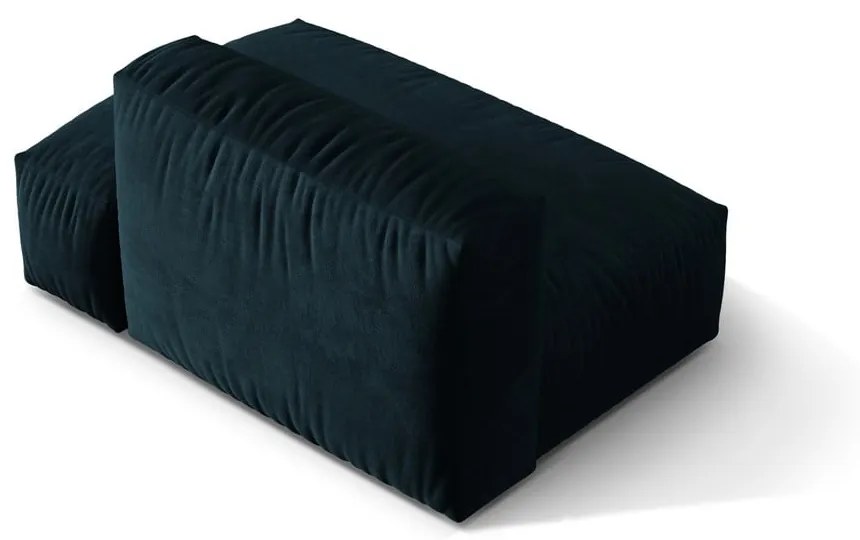 Modul pentru canapea modulară albastru închis cu tapițerie din catifea (cu colț pe partea dreaptă) Martina – Micadoni