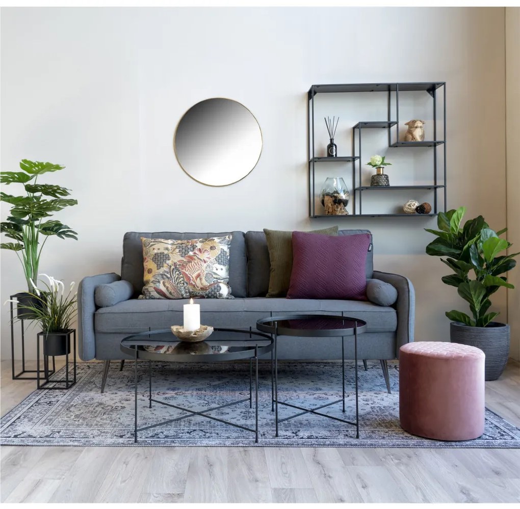 Oglindă Jersey din oțel, efect de cupru, ø60 cm