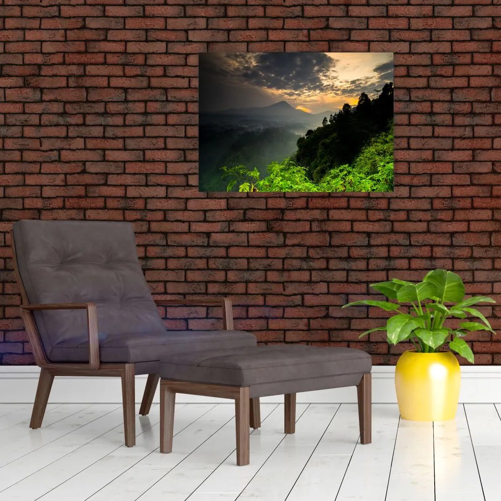 Tablou - peisaj montan verde (70x50 cm)