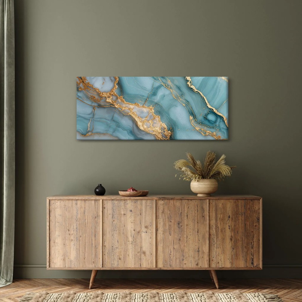 Tablou - Marmură turcoaz (120x50 cm)