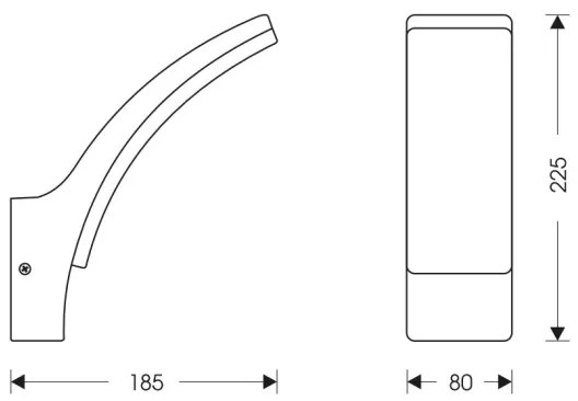Aplică LED de exterior cu senzor Ecolite ZLM7002/PIR-CR RITA LED/12W/230V IP65