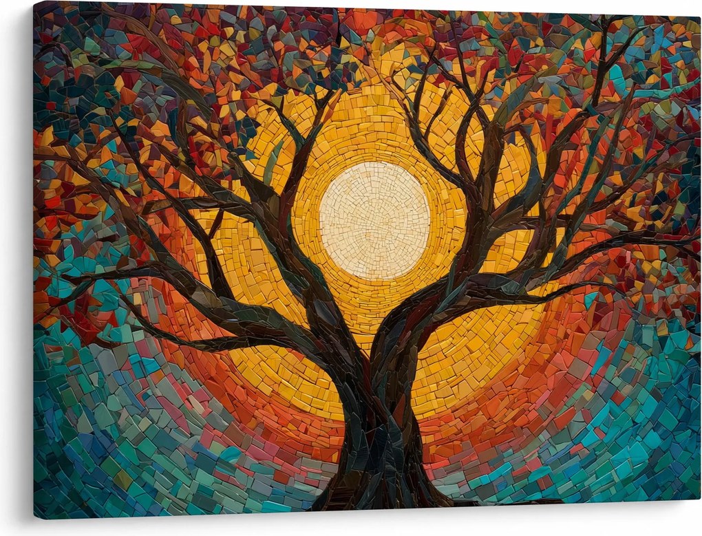 Tablou - Soarele în coroana arborelui vieții (70x50 cm)