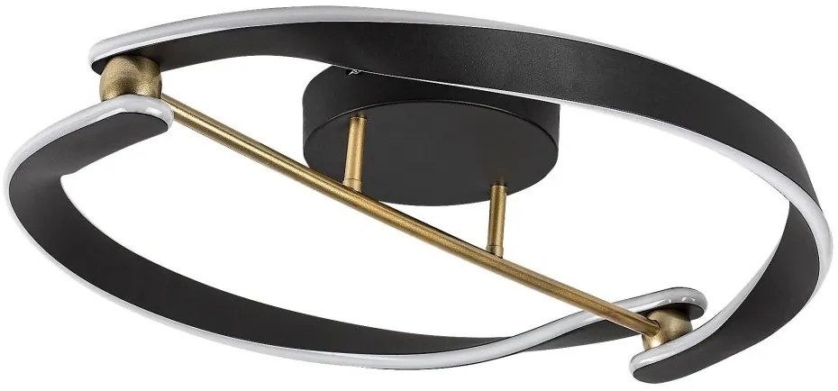 Plafoniera LED din metal negru auriu Adalind