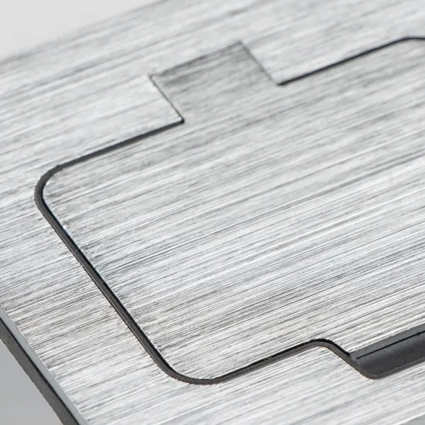 Priză încastrabilă de podea de exterior Brilagi IP55 crom mat dreptunghiular