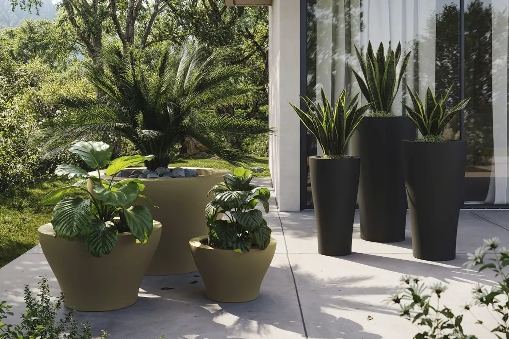 Ghiveci plante design decorativ modern exterior / interior CURVED 80x180cm