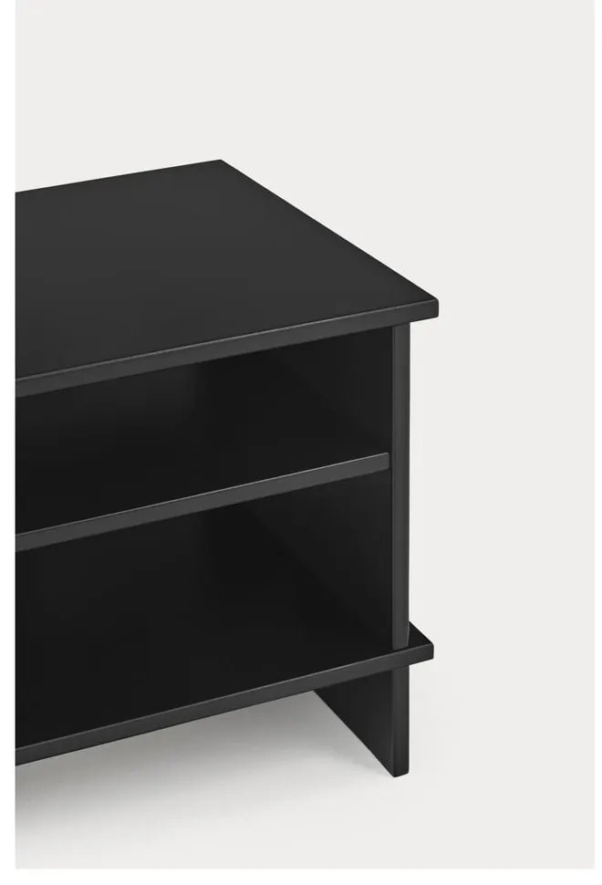 Noptieră neagră cu rafturi Inari – Teulat