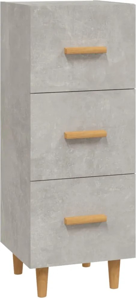 vidaXL Servantă, gri beton, 34,5x34x90 cm, lemn compozit