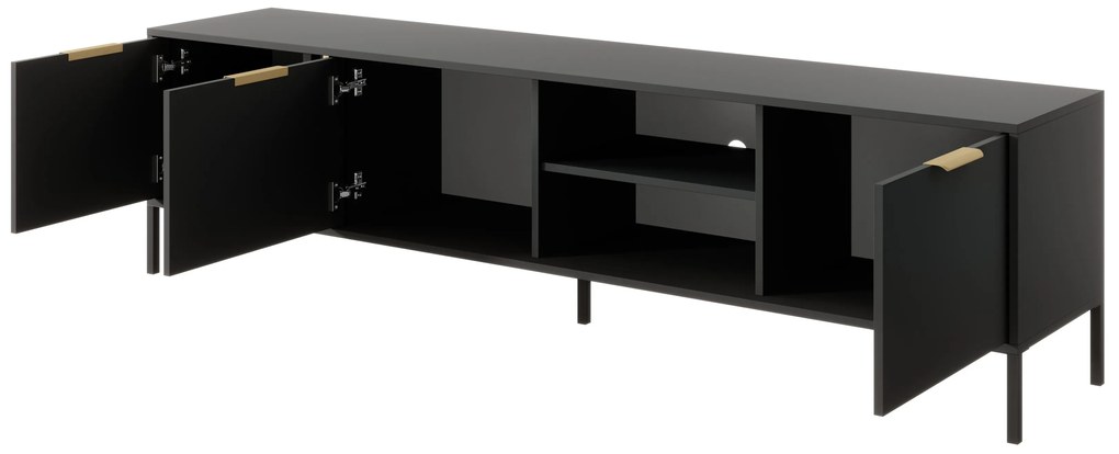 Masă TV/Dulap Lyran 3D (antracit + Auriu). 1071358