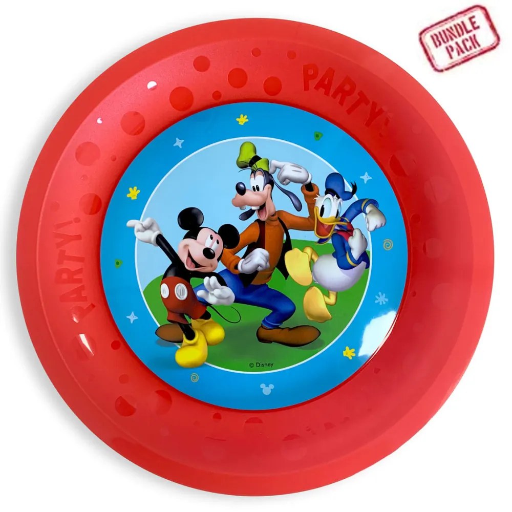 Disney Mickey Rock the House set de farfurii micro premium din plastic 4 bucăți 21 cm