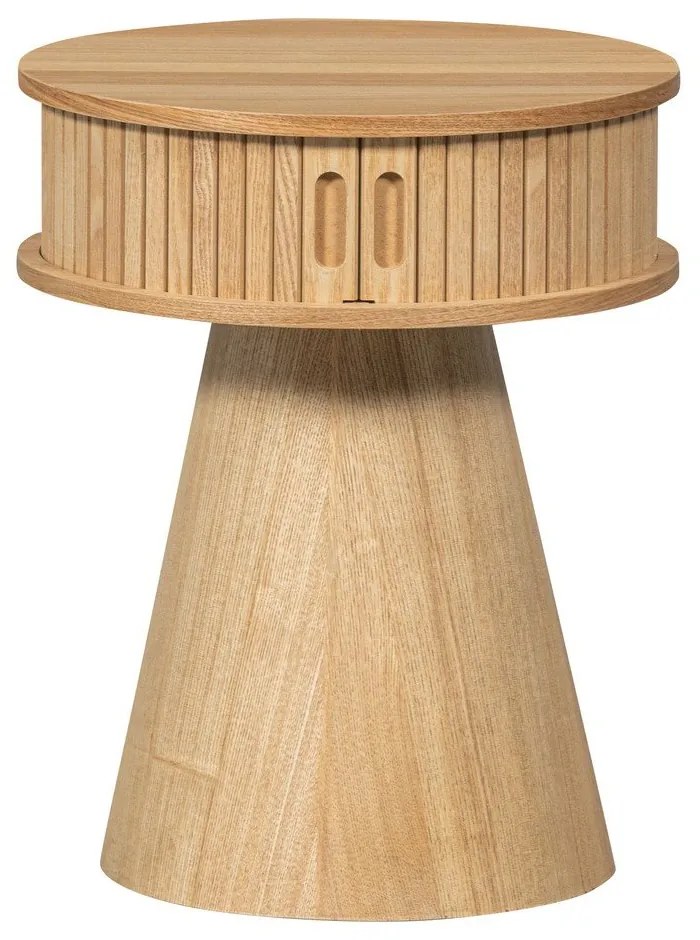 Noptieră în culoare naturală cu aspect de lemn de pin Karri – WOOOD