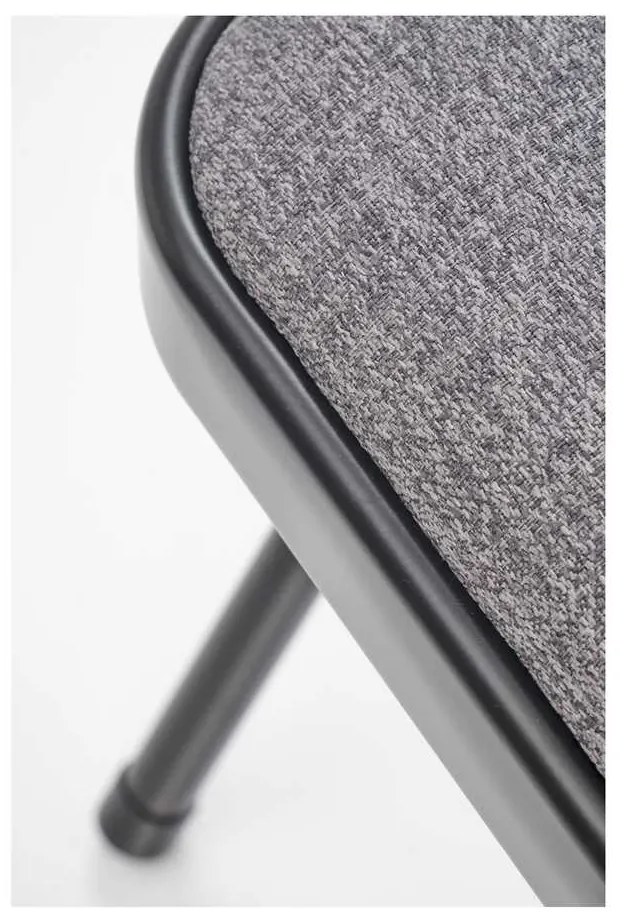 Scaun pliabil Dover, gri / negru