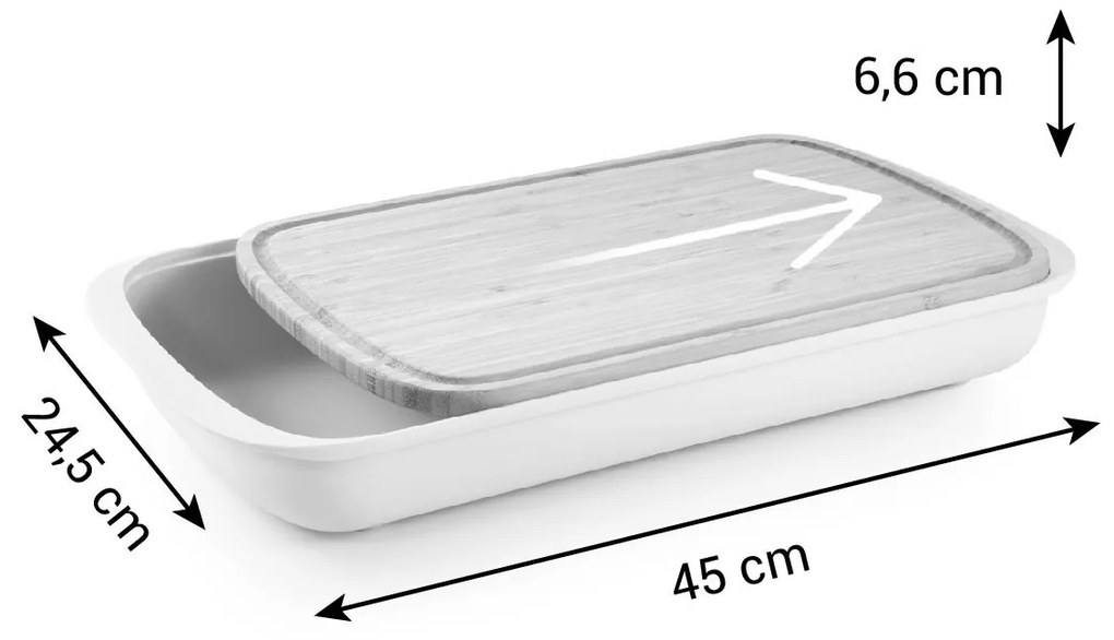 Tescoma Placă de tăiat cu tavă ONLINE 45 x 25 cm