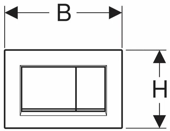 Clapeta de actionare Geberit Sigma30 negru mat lacuit 2 butoane
