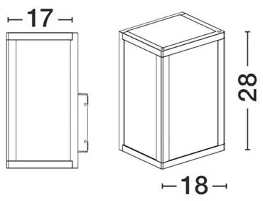 Aplica de perete pentru iluminat exterior IP54 ZEST NVL-870026