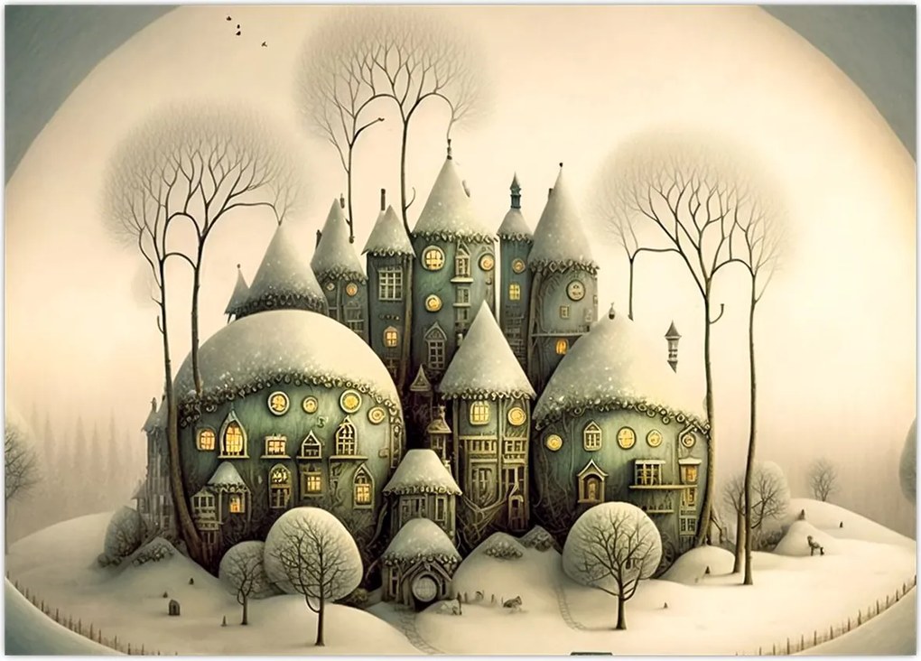 Tablou - Căsuțe de basm (70x50 cm)