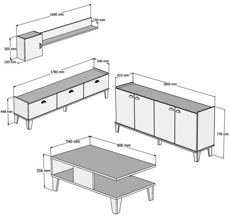 Set Mobilier Living 3 piese Sumer 3