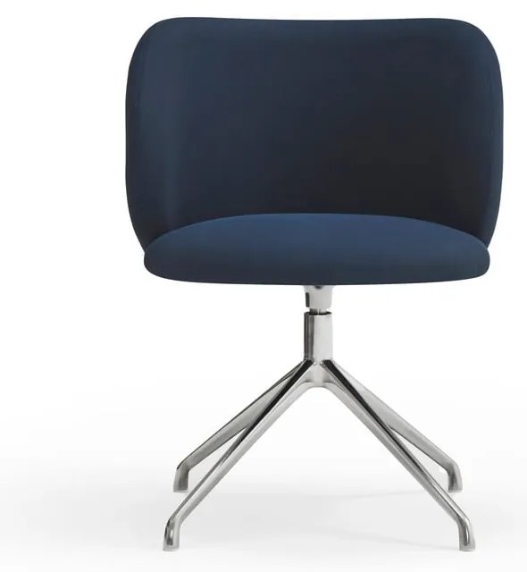 Scaun de sufragerie albastru închis tapițat Mogi – Teulat