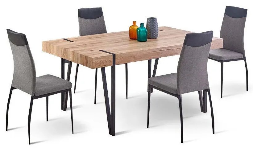 Masa de dining cu blat in decor stejar san remo JULIAN 170x90 cm