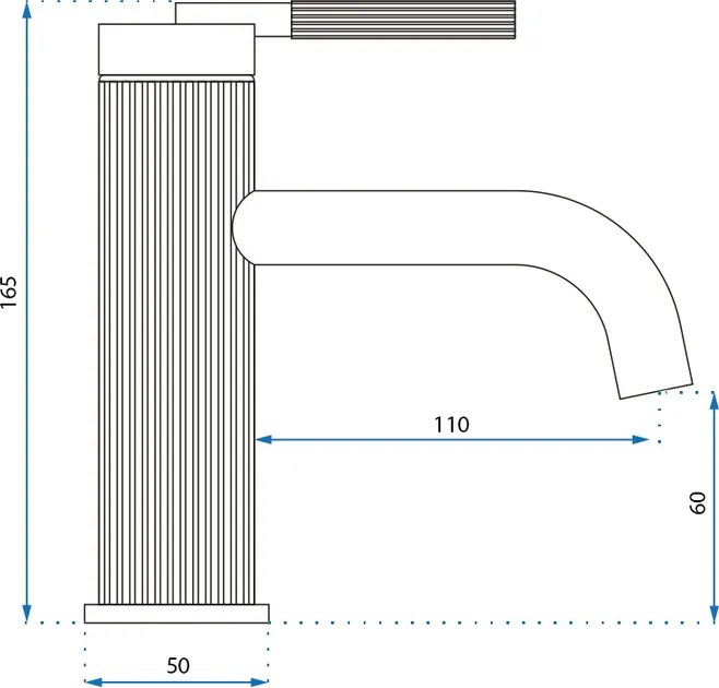 Baterie pentru baie Rea Argon auriu periat