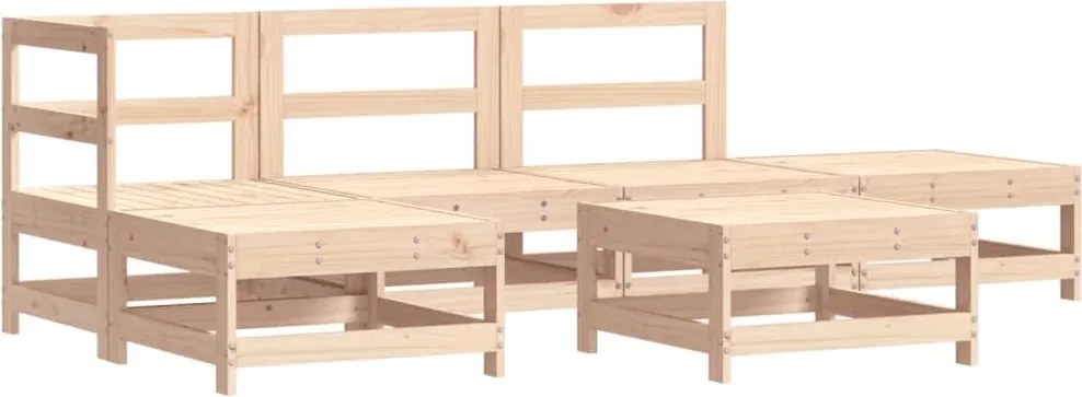 vidaXL Set mobilier relexare de grădină, 6 piese, lemn masiv de pin