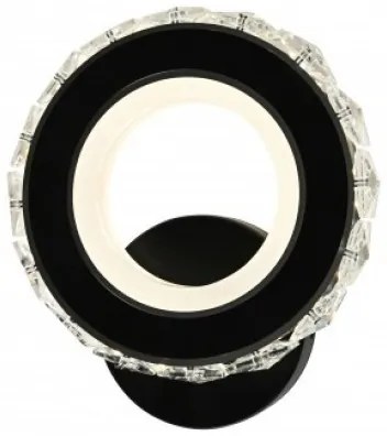 Aplica Led , Elit'S, Cristal Rotuda Neagra, 18W