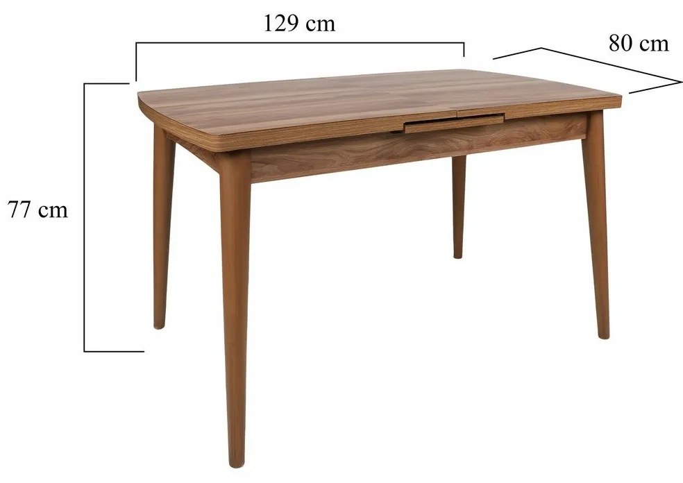 Masă extensibilă Inci Walnut
