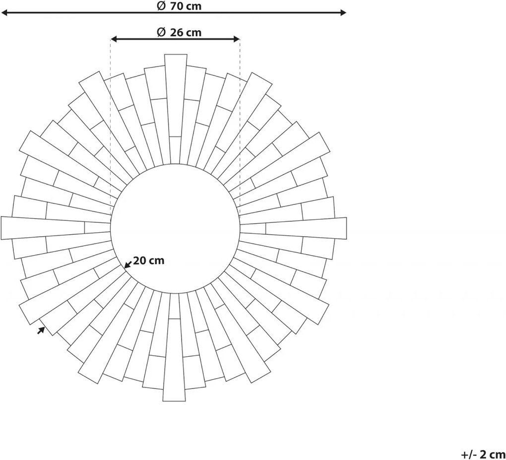 OGG206 - Oglinda ornamentala 70 cm, pentru perete, dormitor, living - Argintie