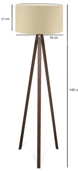 Lampă de podea AYD 1xE27/40W/230V bej/maro
