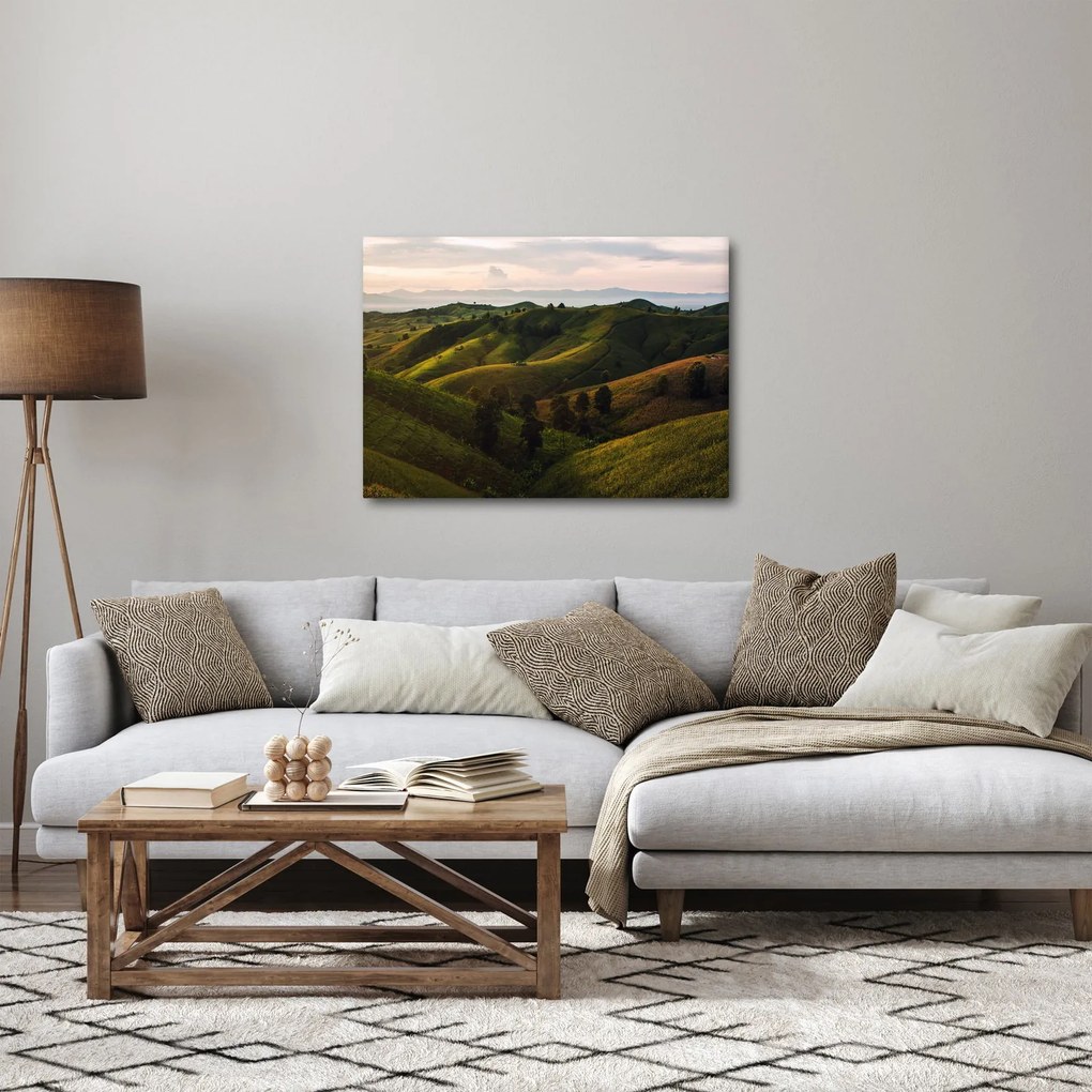 Tablou - Priveliște spre dealurile din Thailanda (70x50 cm)